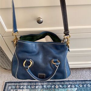 Elegant Blue Leather Handbag